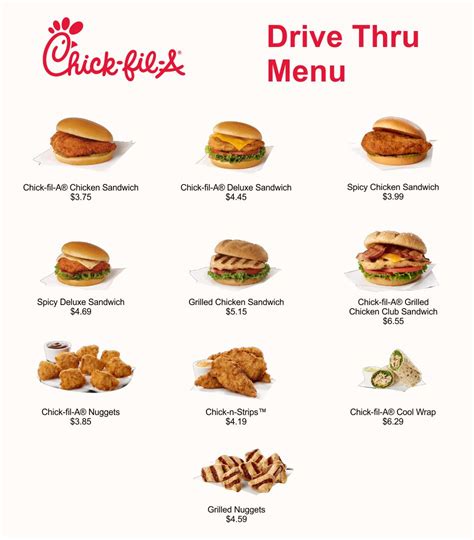 chick-fil-a menu